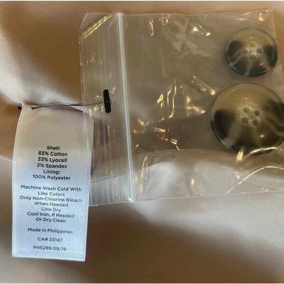 Talbots Double Breasted Trench Coat NWOT Sz M Belted Lined Tan Classic Timeless - Picture 9 of 15